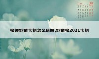 牧师野猪卡组怎么破解,野猪牧2021卡组