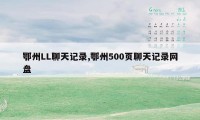 鄂州LL聊天记录,鄂州500页聊天记录网盘