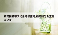 劲舞团的聊天记录可以查吗,劲舞团怎么查聊天记录