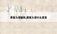 黑客入侵骗局,黑客入侵什么意思