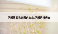 伊朗黑客攻击国内企业,伊朗网络安全