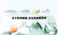 毛子游戏破解,毛毛虫破解游戏