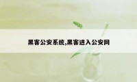 黑客公安系统,黑客进入公安网