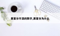 黑客分不清的数字,黑客分为什么