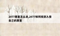 2077黑客怎么杀,2077如何找到入侵自己的黑客