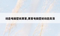 动态电脑壁纸黑客,黑客电脑壁纸动态高清