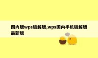 国内版wps破解版,wps国内手机破解版最新版