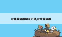 北美养猫群聊天记录,北京养猫群