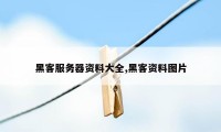 黑客服务器资料大全,黑客资料图片