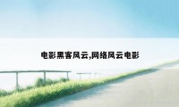 电影黑客风云,网络风云电影