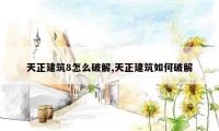 天正建筑8怎么破解,天正建筑如何破解