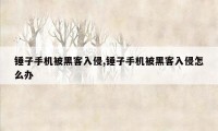 锤子手机被黑客入侵,锤子手机被黑客入侵怎么办