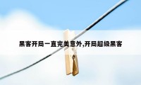 黑客开局一直完美意外,开局超级黑客