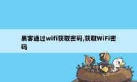 黑客通过wifi获取密码,获取WiFi密码