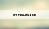 黑客查丈夫,老公是黑客