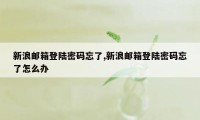 新浪邮箱登陆密码忘了,新浪邮箱登陆密码忘了怎么办