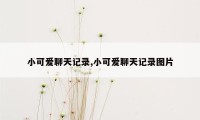 小可爱聊天记录,小可爱聊天记录图片