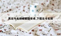 真北斗无双破解版安卓,下载北斗无双