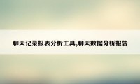 聊天记录报表分析工具,聊天数据分析报告