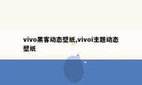 vivo黑客动态壁纸,vivoi主题动态壁纸